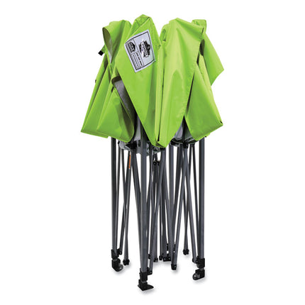 Shax 6010 Lightweight Pop-Up Tent, Single Skin, 10 ft x 10 ft, Polyester/Steel, Lime