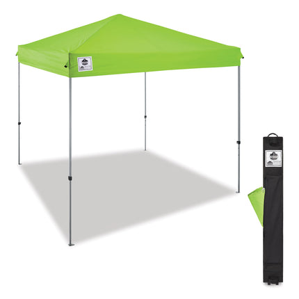 Shax 6010 Lightweight Pop-Up Tent, Single Skin, 10 ft x 10 ft, Polyester/Steel, Lime