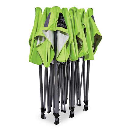 Shax 6015 Heavy-Duty Pop-Up Tent, Single Skin, 10 ft x 20 ft, Polyester/Steel, Lime