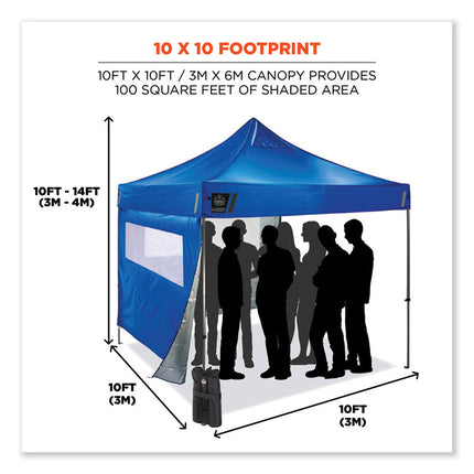Shax 6052 Heavy-Duty Tent Kit + Mesh Windows, Single Skin, 10 ft x 10 ft, Polyester/Steel, Blue