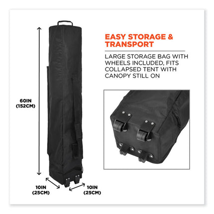Shax 6052 Heavy-Duty Tent Kit + Mesh Windows, Single Skin, 10 ft x 10 ft, Polyester/Steel, Lime