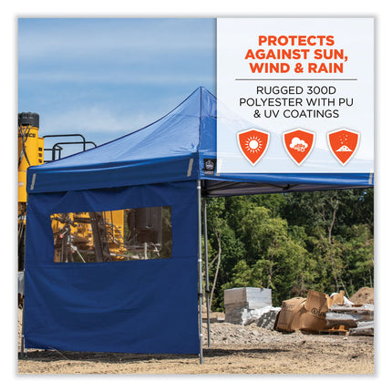 Shax 6092 Pop-Up Tent Sidewall with Mesh Window, Single Skin, 10 ft x 10 ft, Polyester, Lime