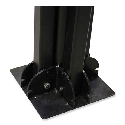 Shax 6190 Umbrella Stand, 1.65" Cylinder with Set Screw Clamp, Metal, 48 x 48 x 10, Black