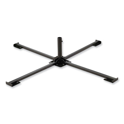 Shax 6190 Umbrella Stand, 1.65" Cylinder with Set Screw Clamp, Metal, 48 x 48 x 10, Black