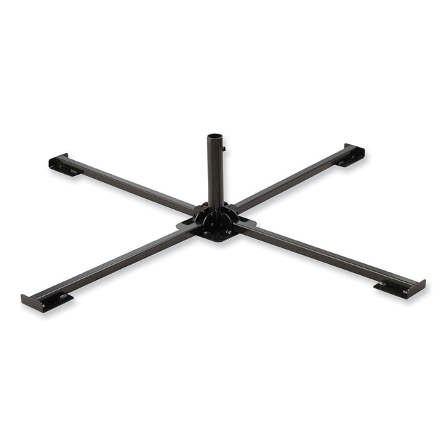 Shax 6190 Umbrella Stand, 1.65" Cylinder with Set Screw Clamp, Metal, 48 x 48 x 10, Black