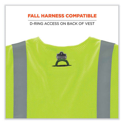 GloWear 8356FRHL Class 3 FR Hook and Loop Safety Vest with Sleeves, Modacrylic, Large/X-Large, Lime