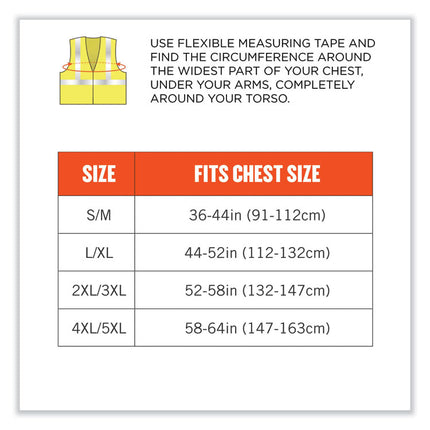 GloWear 8356FRHL Class 3 FR Hook and Loop Safety Vest with Sleeves, Modacrylic, Large/X-Large, Lime