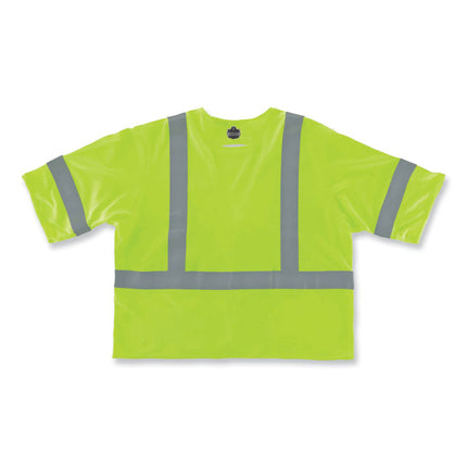 GloWear 8356FRHL Class 3 FR Hook and Loop Safety Vest with Sleeves, Modacrylic, 4X-Large/5X-Large, Lime