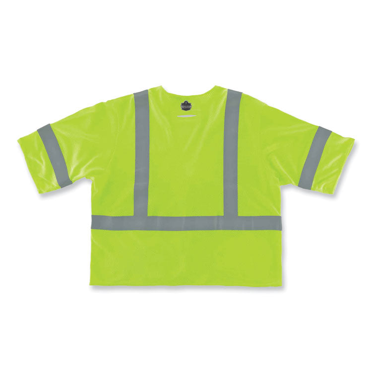 GloWear 8356FRHL Class 3 FR Hook and Loop Safety Vest with Sleeves, Modacrylic, 4X-Large/5X-Large, Lime