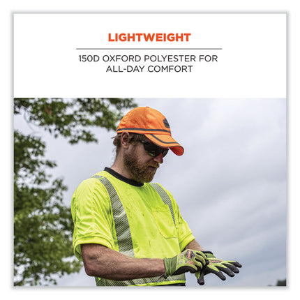 GloWear 8930 Hi-Vis Baseball Cap, Polyester, One Size Fits Most, Orange