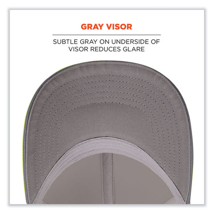GloWear 8931 Reflective Stretch-Fit Hat, Cotton/Polyester, Ergodyne Logo, Small/Medium, Hi-Vis Lime