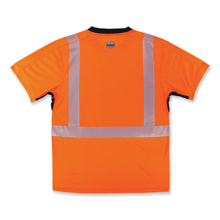 GloWear 8283BK Class 2 Lightweight Performance Hi-Vis T-Shirt, Polyester, X-Large, Orange