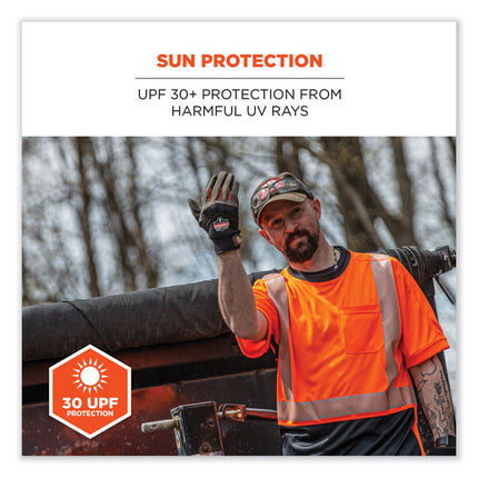 GloWear 8283BK Class 2 Lightweight Performance Hi-Vis T-Shirt, Polyester, X-Large, Orange