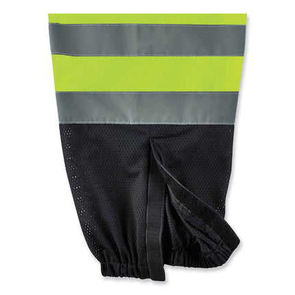 GloWear 8910BK Class E Hi-Vis Pants with Black Bottom, Polyester, Small/Medium, Lime
