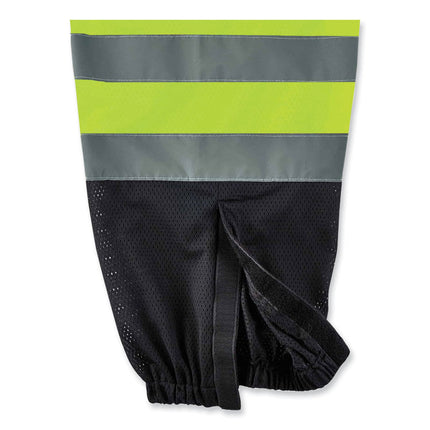 GloWear 8910BK Class E Hi-Vis Pants with Black Bottom, Polyester, Large/X-Large, Lime