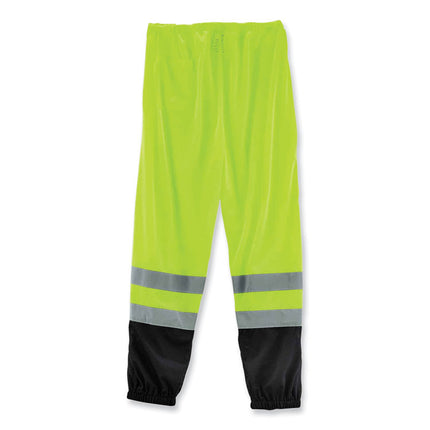 GloWear 8910BK Class E Hi-Vis Pants with Black Bottom, Polyester, 2X-Large/3X-Large, Lime