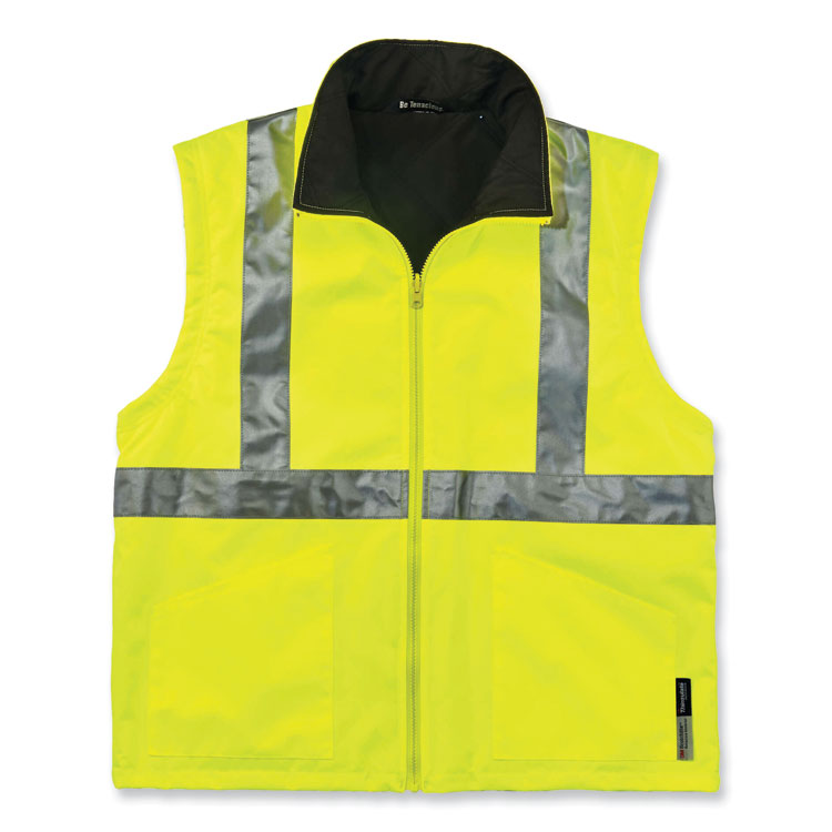 GloWear 8385 Class 3 Hi-Vis 4-in-1 Jacket, Small, Lime