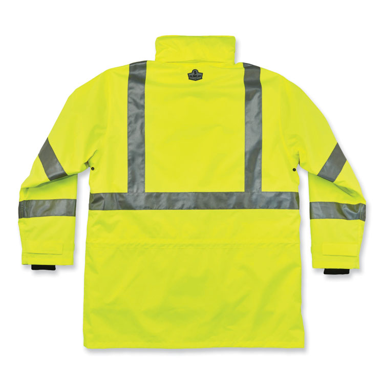 GloWear 8385 Class 3 Hi-Vis 4-in-1 Jacket, Large, Lime
