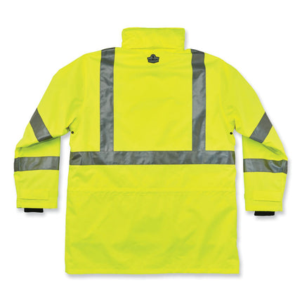 GloWear 8385 Class 3 Hi-Vis 4-in-1 Jacket, 3X-Large, Lime