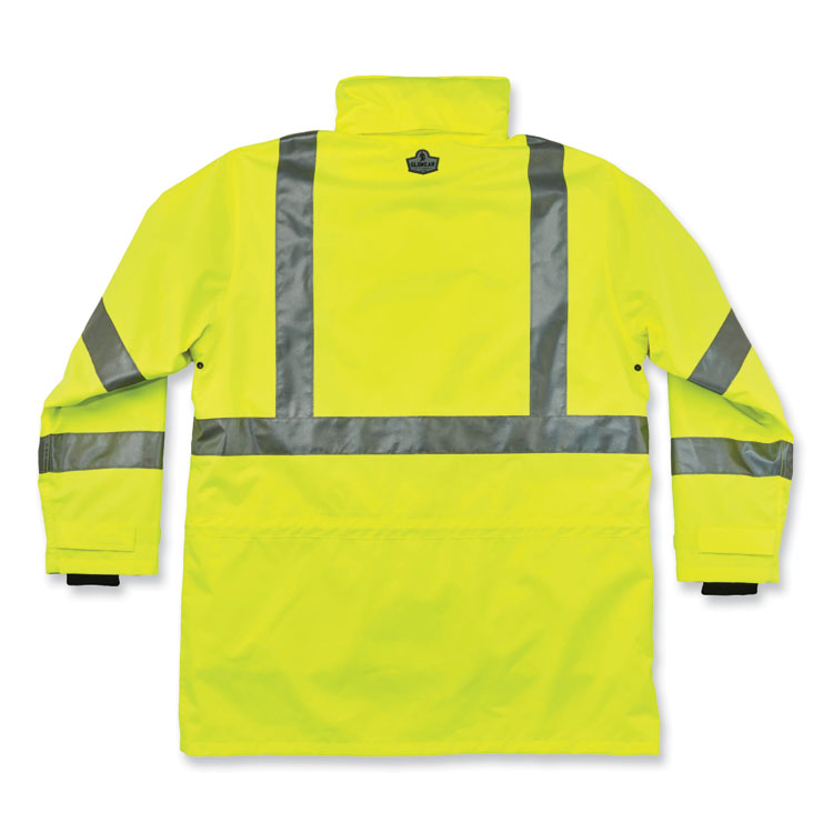 GloWear 8385 Class 3 Hi-Vis 4-in-1 Jacket, 3X-Large, Lime