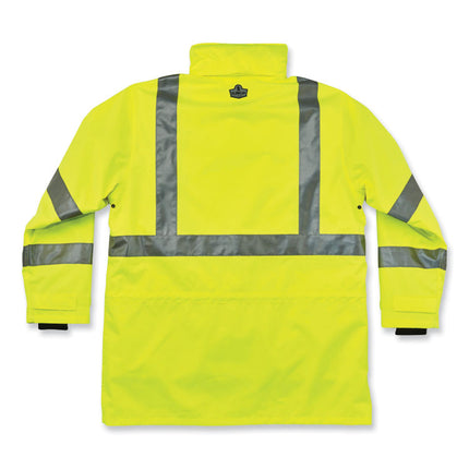 GloWear 8385 Class 3 Hi-Vis 4-in-1 Jacket, 5X-Large, Lime