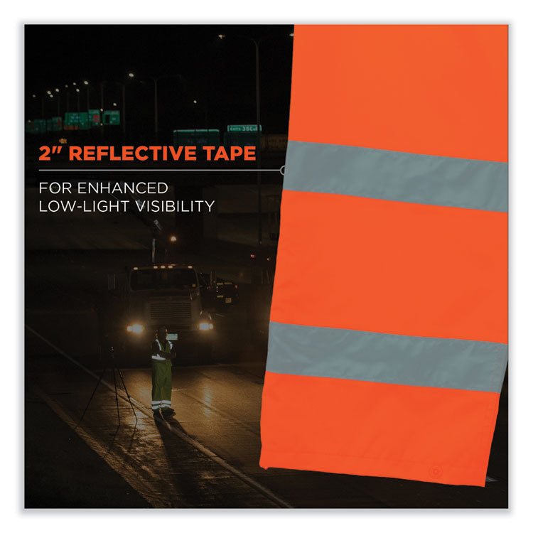 GloWear 8915 Class E Hi-Vis Rain Pants, Small, Orange