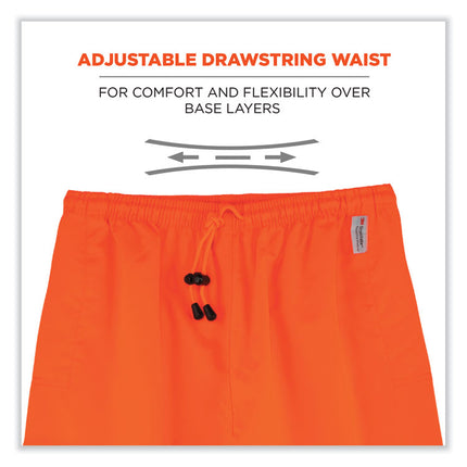 GloWear 8915 Class E Hi-Vis Rain Pants, Medium, Orange