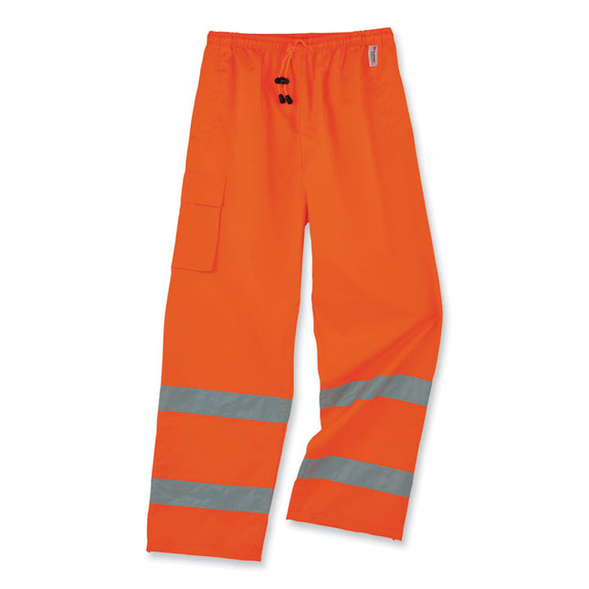 GloWear 8915 Class E Hi-Vis Rain Pants, Medium, Orange