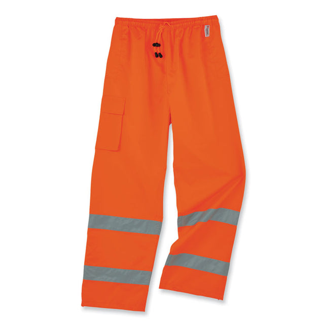 GloWear 8915 Class E Hi-Vis Rain Pants, Large, Orange