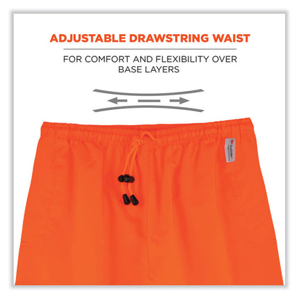 GloWear 8915 Class E Hi-Vis Rain Pants, 2X-Large, Orange