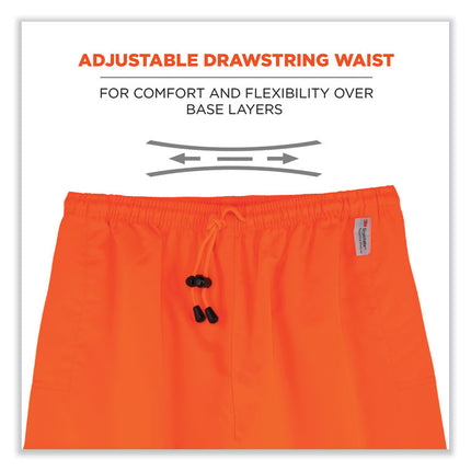 GloWear 8915 Class E Hi-Vis Rain Pants, 3X-Large, Orange