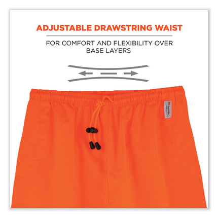 GloWear 8915 Class E Hi-Vis Rain Pants, 4X-Large, Orange
