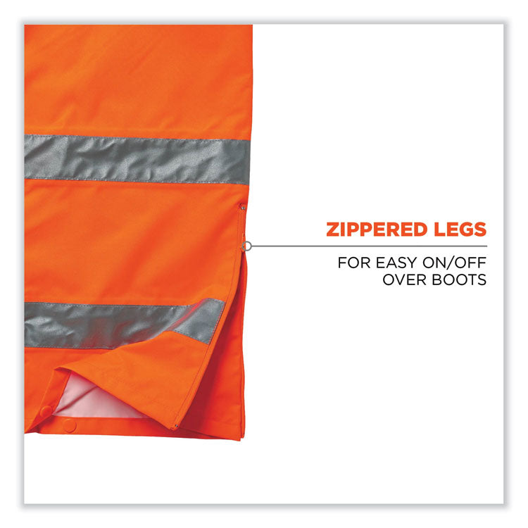 GloWear 8915 Class E Hi-Vis Rain Pants, 4X-Large, Orange