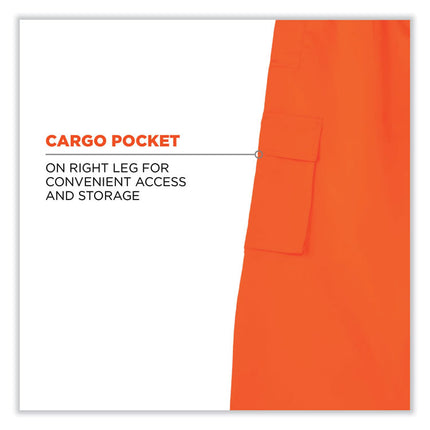 GloWear 8915 Class E Hi-Vis Rain Pants, 4X-Large, Orange