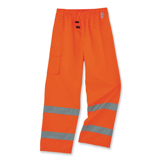 GloWear 8915 Class E Hi-Vis Rain Pants, 4X-Large, Orange