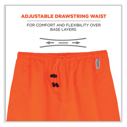 GloWear 8915 Class E Hi-Vis Rain Pants, 5X-Large, Orange