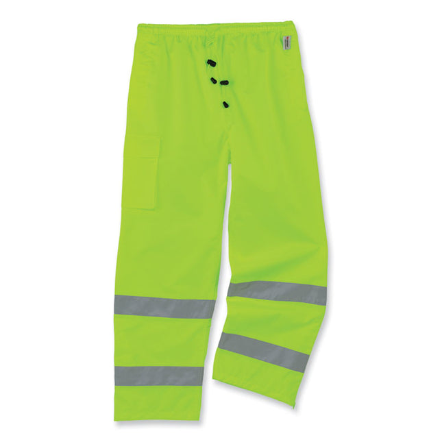 GloWear 8915 Class E Hi-Vis Rain Pants, Small, Lime