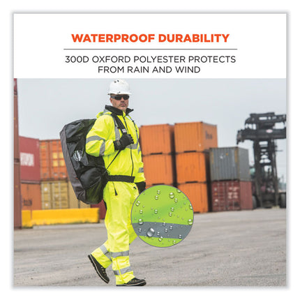 GloWear 8915 Class E Hi-Vis Rain Pants, Large, Lime