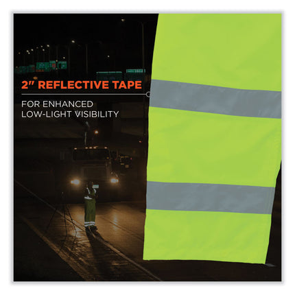 GloWear 8915 Class E Hi-Vis Rain Pants, Large, Lime