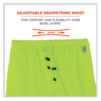 GloWear 8915 Class E Hi-Vis Rain Pants, Large, Lime