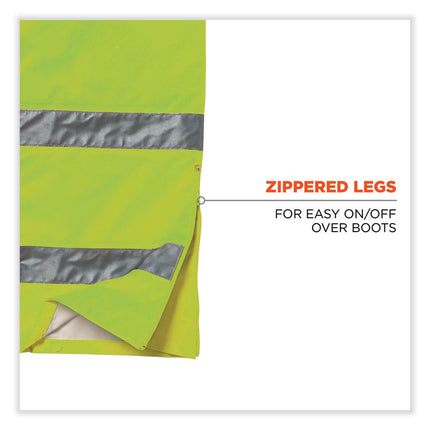 GloWear 8915 Class E Hi-Vis Rain Pants, Large, Lime