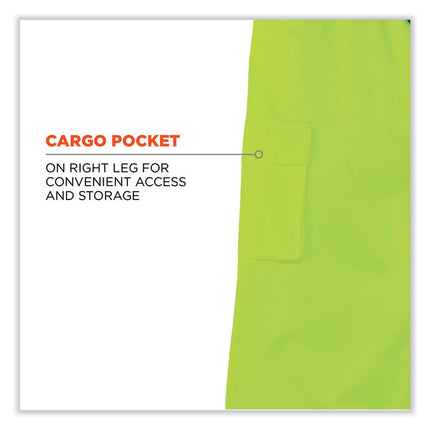 GloWear 8915 Class E Hi-Vis Rain Pants, 2X-Large, Lime
