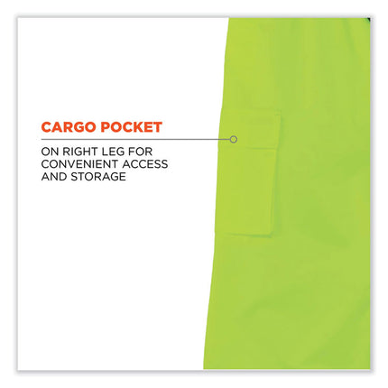 GloWear 8915 Class E Hi-Vis Rain Pants, 3X-Large, Lime