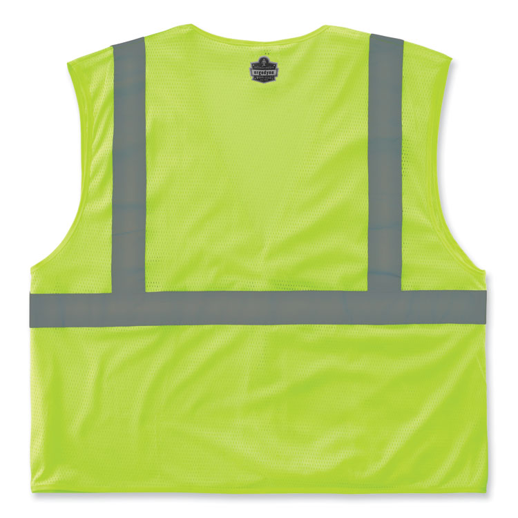 GloWear 8210HL-S Single Size Class 2 Economy Mesh Vest, Polyester, 4X-Large, Lime