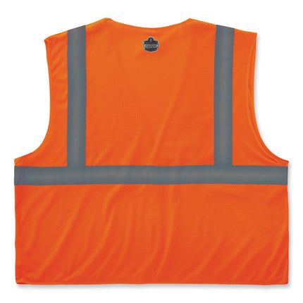 GloWear 8210HL-S Single Size Class 2 Economy Mesh Vest, Polyester, Large, Orange