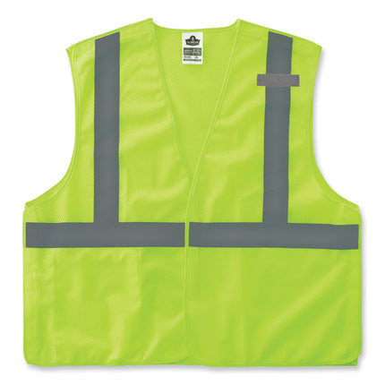 GloWear 8215BA-S Single Size Class 2 Economy Breakaway Mesh Vest, Polyester, X-Large, Lime