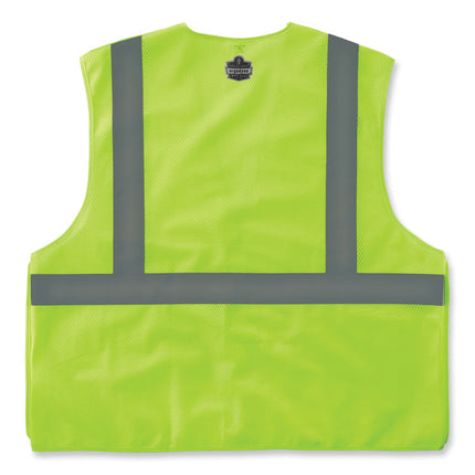 GloWear 8215BA-S Single Size Class 2 Economy Breakaway Mesh Vest, Polyester, X-Large, Lime