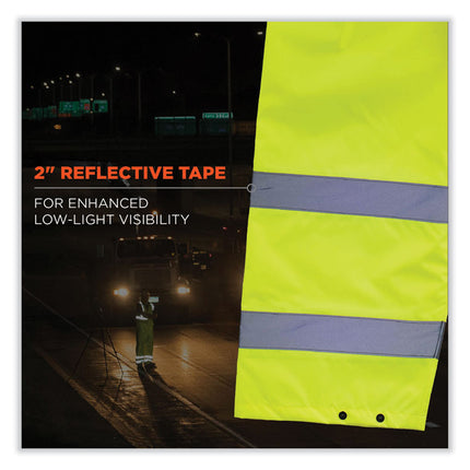 GloWear 8916 Class E Lightweight Hi-Vis Rain Pants, Small, Lime