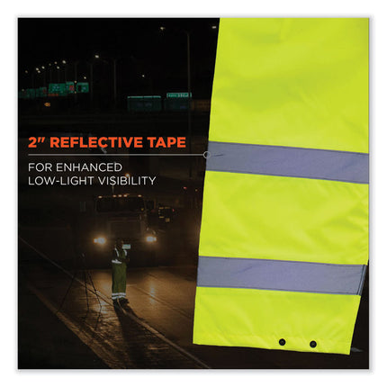 GloWear 8916 Class E Lightweight Hi-Vis Rain Pants, Large, Lime