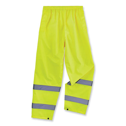 GloWear 8916 Class E Lightweight Hi-Vis Rain Pants, 3X-Large, Lime